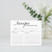 Schöne Kalligraphie Brautparty Rezeptionskarten (Stehend Vorderseite)