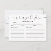 Schöne Kalligraphie Brautparty Rezeptionskarten (Vorderseite)