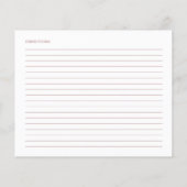 Schöne Kalligraphie Brautparty Rezeptionskarten (Rückseite)