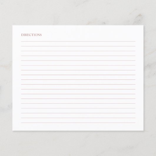 Schöne Kalligraphie Brautparty Rezeptionskarten (Rückseite)