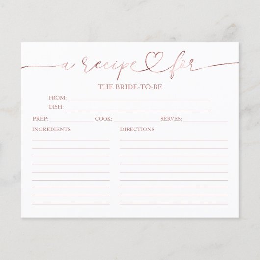 Schöne Kalligraphie Brautparty Rezeptionskarten (Vorderseite)