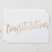 Schöne Kalligraphie Gold Rose "Glückwunsch Karte (Vorderseite)