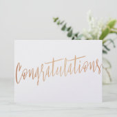 Schöne Kalligraphie Gold Rose "Glückwunsch Karte (Stehend Vorderseite)