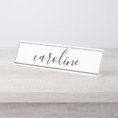 Schöne Kalligraphie Name Schreibtischnamensplakette (Vorderseite )