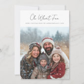 Schöne Kalligraphie Oh, was Spaß Weihnachten Foto (Vorderseite)