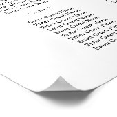 Schöne kalligraphische Imitate Gold Seating Chart Poster (Ecke)