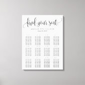 Schöne kalligraphische Seekarte ummantelte Canvas Leinwanddruck (Vorderseite)