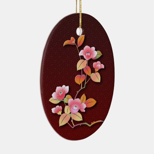 Schöne Kamelie Keramik Ornament (Rechts)