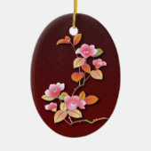 Schöne Kamelie Keramik Ornament (Vorne)