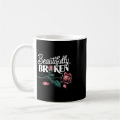 Schöne kaputte Rose Blume Kaffeetasse (Links)