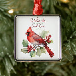 Schöne Kardinäle erscheinen, wenn unsere lieben Ornament Aus Metall