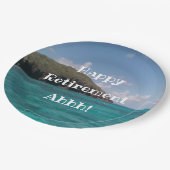 Schöne Karibik-Insel-Pensionspapier Pappteller (Schrägansicht)