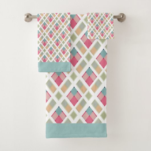 Schöne, karierte badhandtuch set (Insitu)