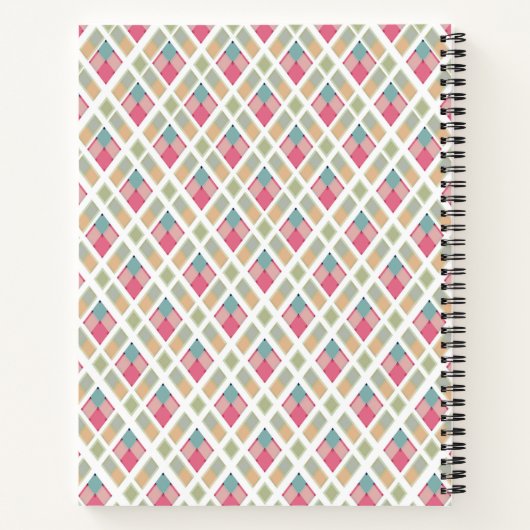 Schöne, karierte notizblock (Rückseite)