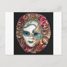 Schöne Karnevalsmaske Postkarte