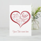 Schöne Karte - Arabische Kalligrafie - 4 Events (Stehend Vorderseite)