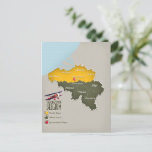 Schöne Karte des Königreichs Belgien