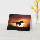 Schöne Karte für das Laufende Pferd (Gelbe Blume)