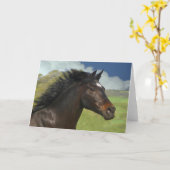 Schöne Karte für das Laufpferd (Gelbe Blume)