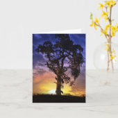 Schöne Karte für das leere Pferd und den Eichenbau (Gelbe Blume)