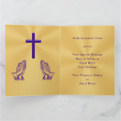 Schöne Karten für das Lila und goldene Pastor (Innenseite)