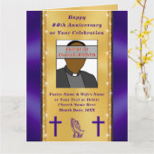 Schöne Karten für das Lila und goldene Pastor (Gelbe Blume)