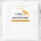 Schöne Karten von Grad Hat 2024 Abschluss Quadratischer Aufkleber (Tasche)