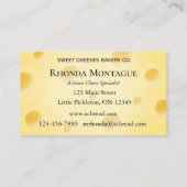 Schöne Käsespezialitäten & Unterhaltung Mit Monogr Visitenkarte (Rückseite)