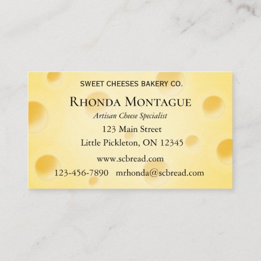Schöne Käsespezialitäten & Unterhaltung Mit Monogr Visitenkarte (Rückseite)