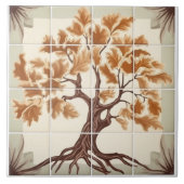 Schöne Kastanienbaummuster Keramik Tile Fliese (Vorderseite)