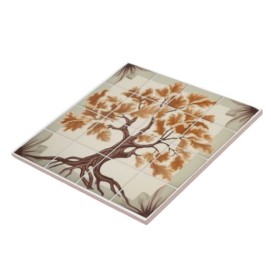 Schöne Kastanienbaummuster Keramik Tile Fliese (Seite)