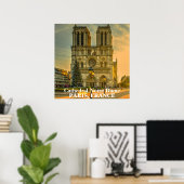 Schöne Kathedrale Notre Dame Paris Frankreich Poster (Heimbüro)