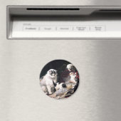 Schöne Kätzchen, die mit Korb spielen Magnet (In Situ (Geschirrspüler))
