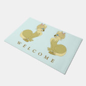 Schöne Katze Doormat - individuell anpassbar Fußmatte (Schrägansicht)