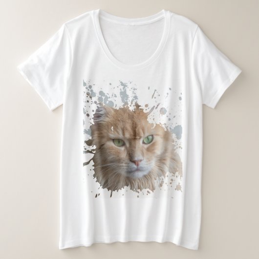 Schöne Katze Große Größe T-Shirt (Design vorne)