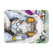 Schöne Katze im Bad Katze 761 Magnet (Horizontal)