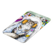Schöne Katze im Bad Katze 761 Magnet (Linke Seite)