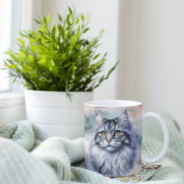 Schöne Katze im Wasser Kaffeetasse
