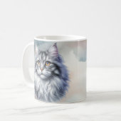 Schöne Katze im Wasser Kaffeetasse (Vorderseite Links)