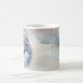 Schöne Katze im Wasser Kaffeetasse (Mittel)