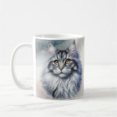 Schöne Katze im Wasser Kaffeetasse (Links)