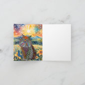 Schöne Katze in der Sonnenkarte Karte (Innenseite)