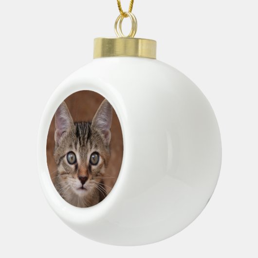 Schöne Katze Keramik Kugel-Ornament (Rechts)
