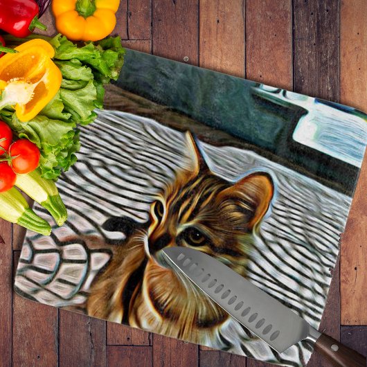 Schöne Katze malen Schneidebrett