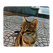 Schöne Katze malen Schneidebrett (Vorderseite)