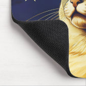 Schöne Katze mit amerikanischem Flaggenhintergrund Mousepad (Ecke)