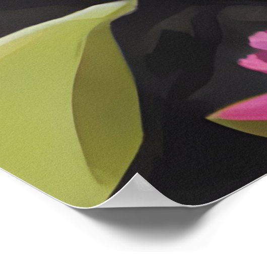 Schöne Katze mit Blume Poster (Ecke)