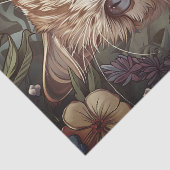 Schöne Katze mit Blume Seidenpapier (Detail)