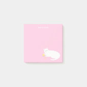 Schöne Katze mit Garnrosa Post-it Klebezettel (Vorderseite)