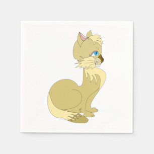 Schöne Katze Napkins - individuell anpassbar Serviette